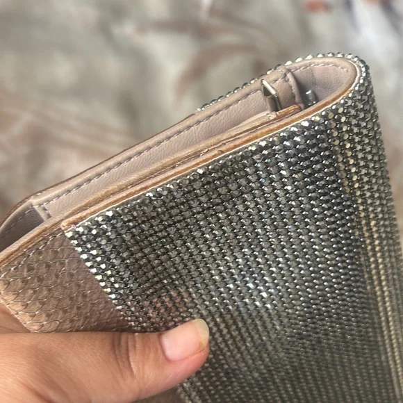 Swarovski crystal and python vintage shoulder clutch - Picture 5 of 16